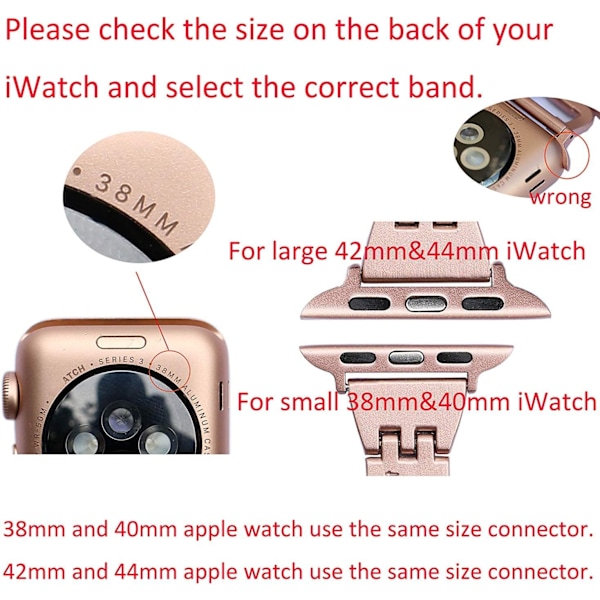 Rannekkeet yhteensopivat Apple Watch -rannekkeen kanssa 38mm 40mm Iwatch Series 6/5/4/