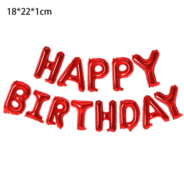 Hyvää syntymäpäivää Balloon Banner Party 16 tuuman 3D alumiinifolio Bal