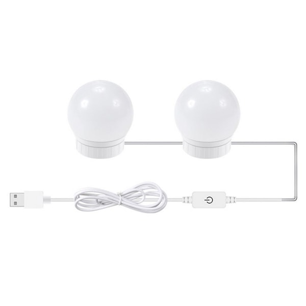 Lyxig sminkspegel med LED-belysning, högeffektiva lampor för professionell makeup, enkel installation med USB-kabel, lämplig för sminkbord
