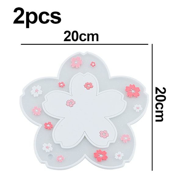 Sakura-alusta kuppi alusmatto, kestävä liukumaton pöytämatto PVC