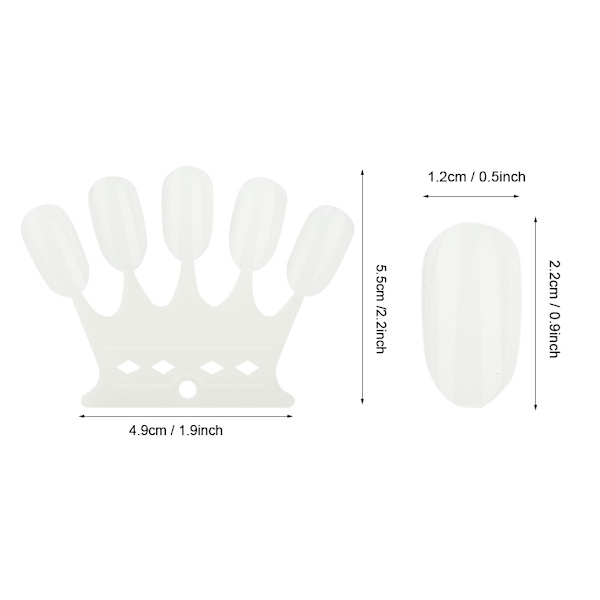 50 stk. neglekunst øvetips manicure polish gel farve display neglelak visningsværktøj 4#