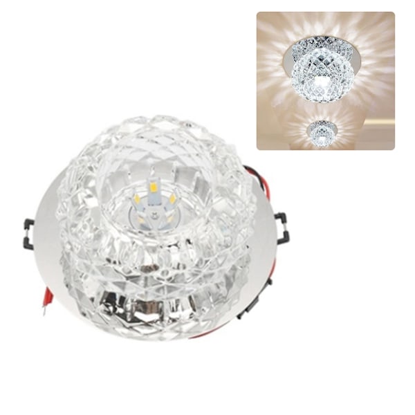 5W moderne krystall LED-taklampe montert LED-taklys hjemshall ganglys