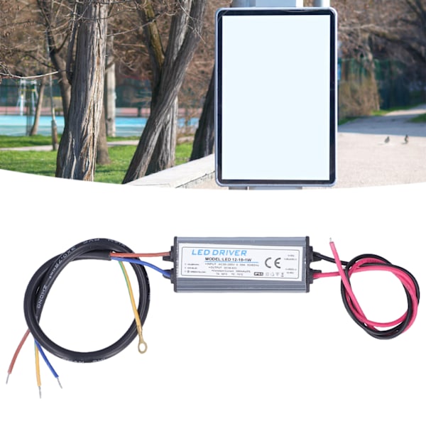 LED Driver Vandtæt Aluminium Input AC95‑265V Output DC36‑63V 300mA Strømforsyningstransformator til Spotlights MR11