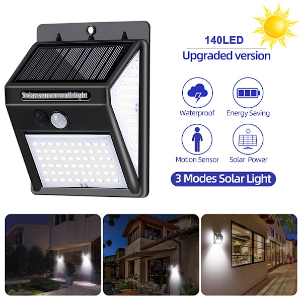 2 Pack Solar Lights, 3 Working Modes, Solar Wireless Light Wall
