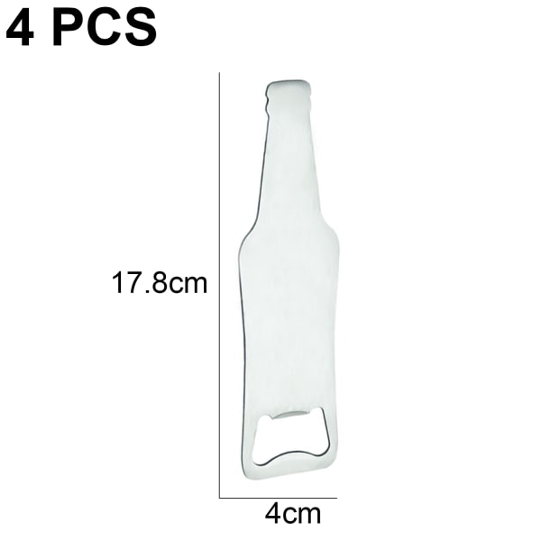 Flat flaskeåpner i rustfritt stål for bartender