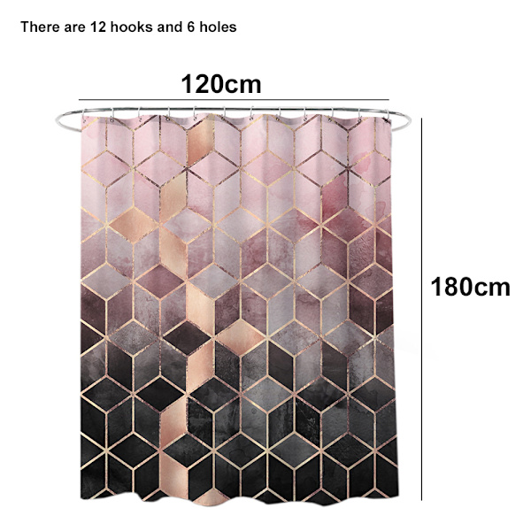 Duschdraperi i tyg, vattentät design och polyester,