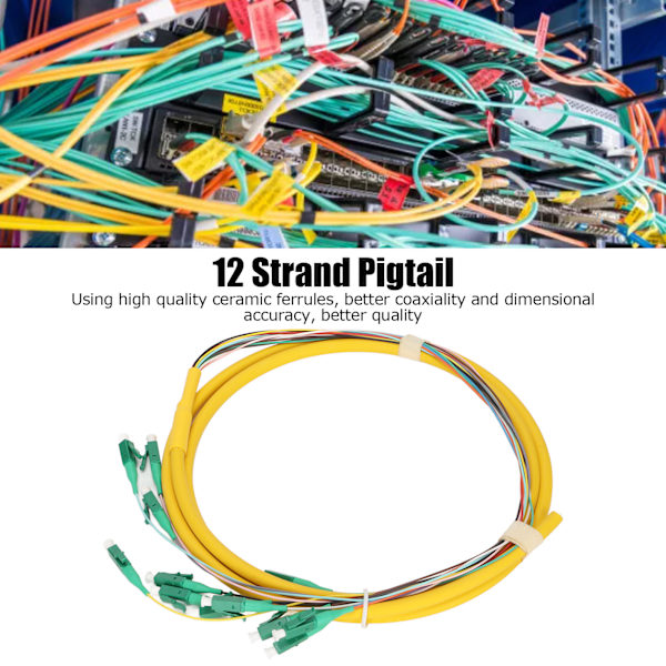 Fiber Pigtail Kabel Single Mode 12 Strand 1,5m Stabil Fiberoptisk Pigtail för Lokalt Nätverkskommunikationssystem