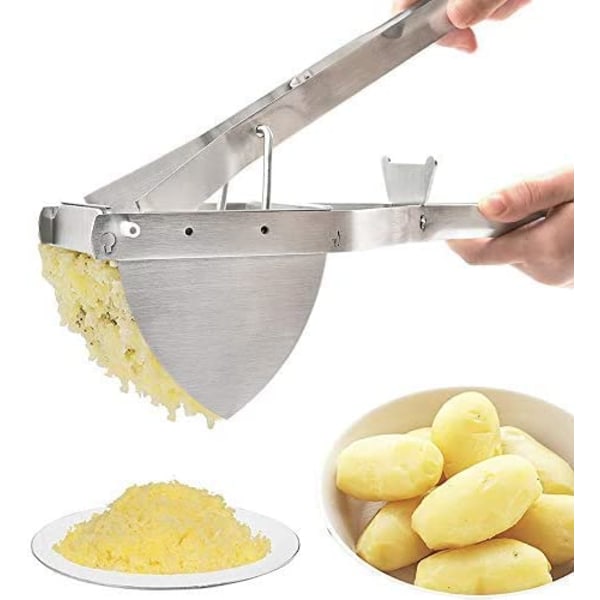 Potatisris, livsmedelsklassad rostfritt stål potatispressare och mosare,
