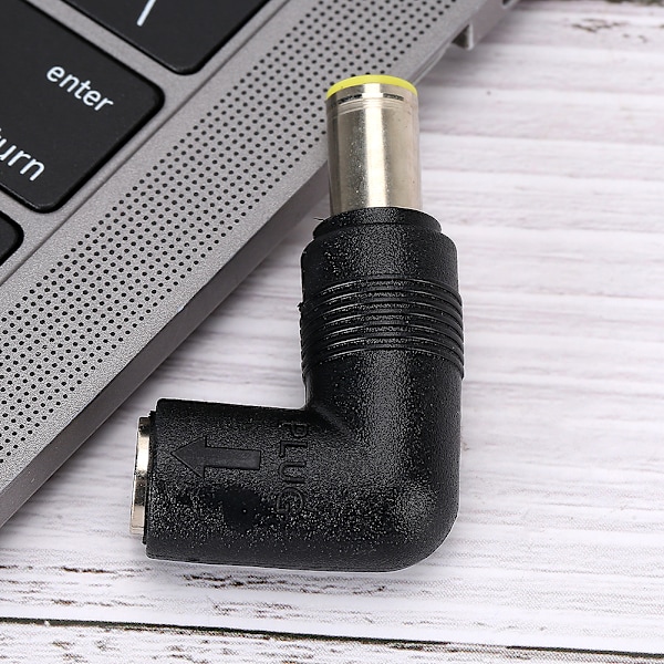 2 st Högervinkel till Armbåge Kontakt Adapter DC 0.3 x 0.2in Konverterare för Lenovo/IBM Laptop