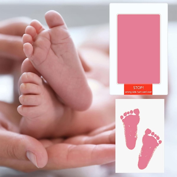 Nyfött Handavtryck Kit, Säker Syrafri Ren Touch Bläckdyna, Giftfri, Perfekt För Babyavtryck, Extra Stor Avtrycksyta, Kladdfri, Gör-det-själv Nyfödd Minnessak