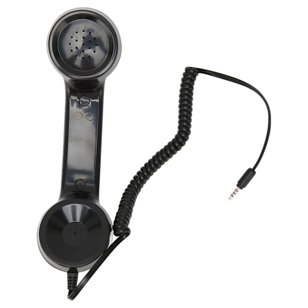 Retro Telefonlur Multifunktion Strålsäker Handhållen Mobiltelefon Mottagare för Mobiltelefoner Datorer Svart
