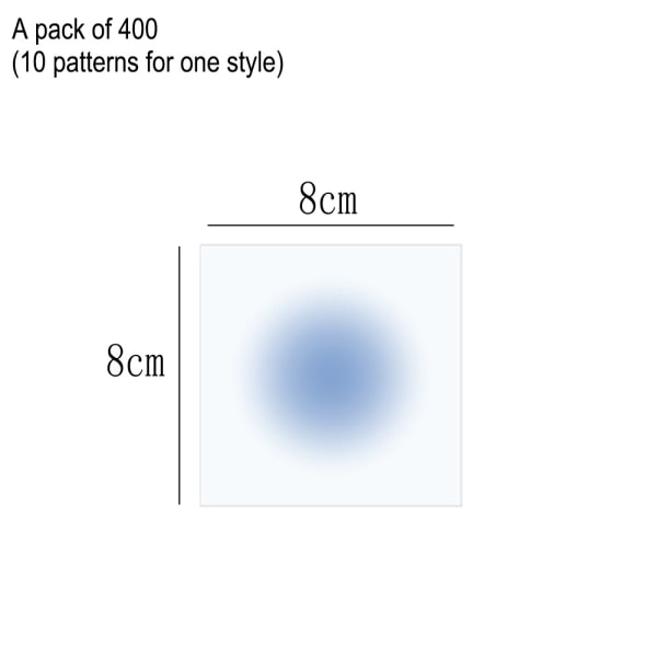Sticky Notes 8x8 CM, Gradvis halo-farvning Self-Stick Pads, til