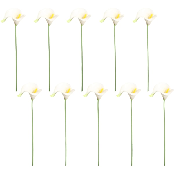 Calla Lily 10 stj Konstgjorda Blommor Bukett för Bröllop Brud