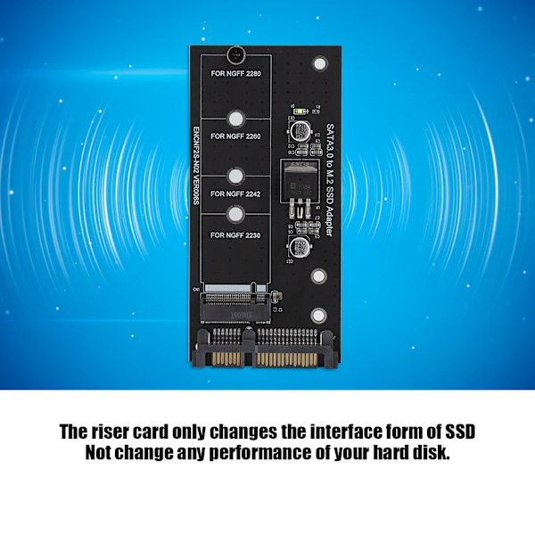 M.2 NGFF SSD - SATA 22PIN kiintolevyasema, vakaa suorituskyky, sovitinkortti, nousukortti