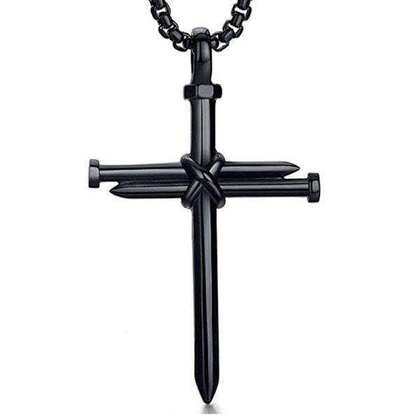 Titanium Steel Cast Steel Nail Cross Men's Pendant Punk Personality Men's Necklace