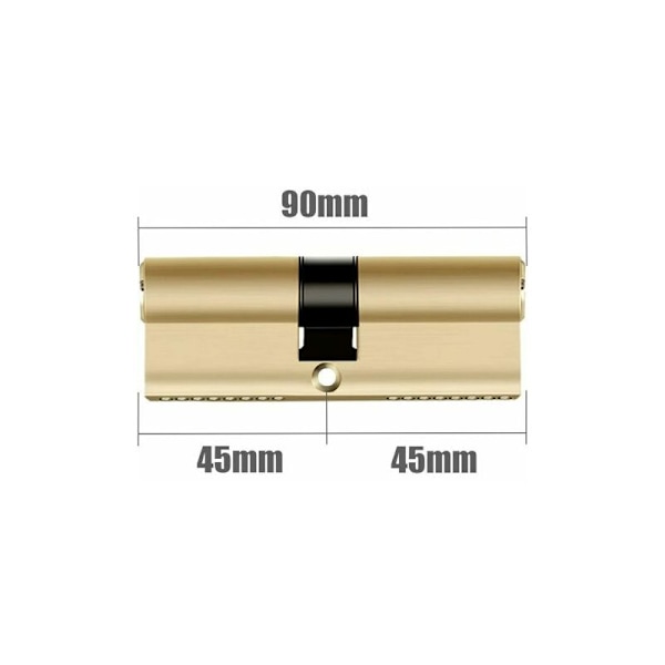 90mm Cylindrisk Dubbelprofilcylinder, 90mm Cylinderlås, Högkvalitativt Cylinderlås, Dubbelprofilcylinder, 90mm Cylinderlås med 8 Guazhuni