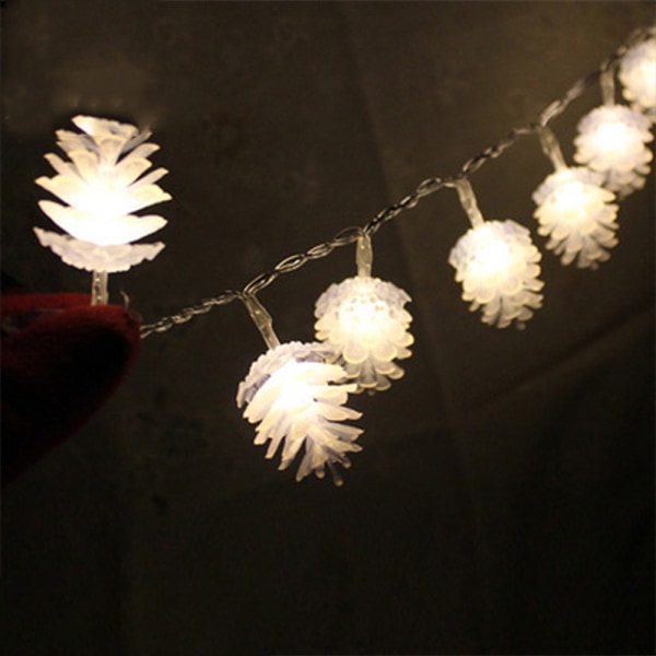 Solar Outdoor String Lights Pine Cone String Lights for Garden P