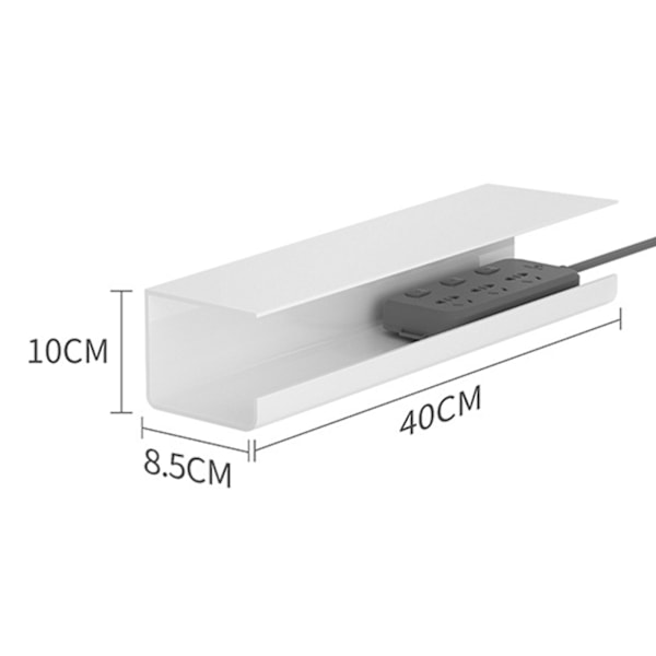 Kabelhantering under skrivbordet, minska röran, hållbar, stansfri, under skrivbordet, vit
