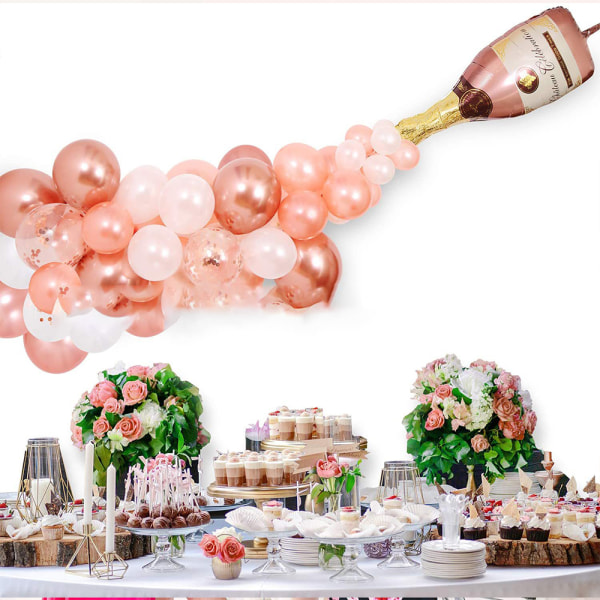 Champagneflaska Ballong Garland Arch Kit, för födelsedagsbröllop