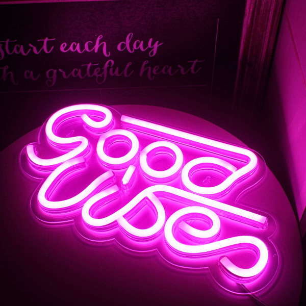 God Vibes Neonreklame Neonlys for Romdekorasjon Lys