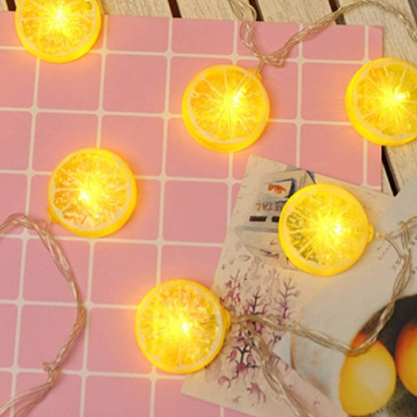 LED-lys Kæde med citroner - 3m 20 LED-pærer til dekoration