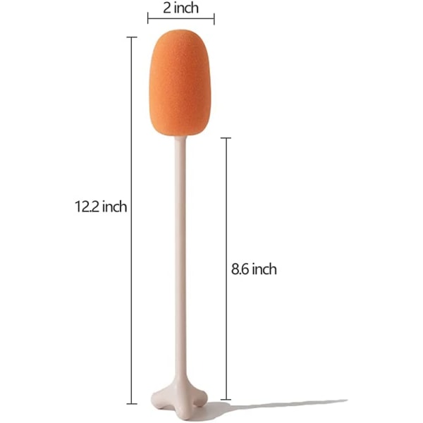 Metulip 2-pack svampflaskborste med stativ 8,6 tum lång