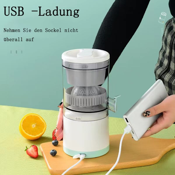 Elektrisk citronpresser, elektrisk appelsinpresser, bærbar USB-opladning