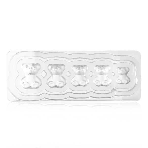 3D Silikon UV-nageldekorationsform Nagelschablone Bär-Muster Aufkleber Nagel-DIY-Werkzeuge