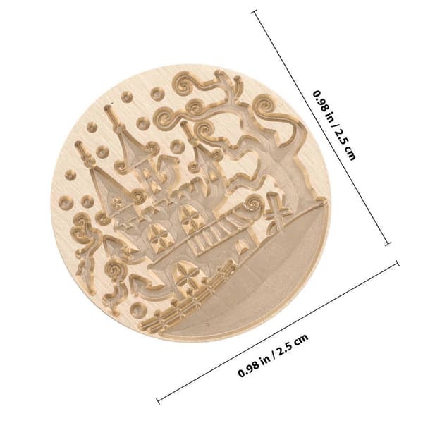 Messinghovedforseglingsstempel til Halloween voksseglstempelhoved gyldent