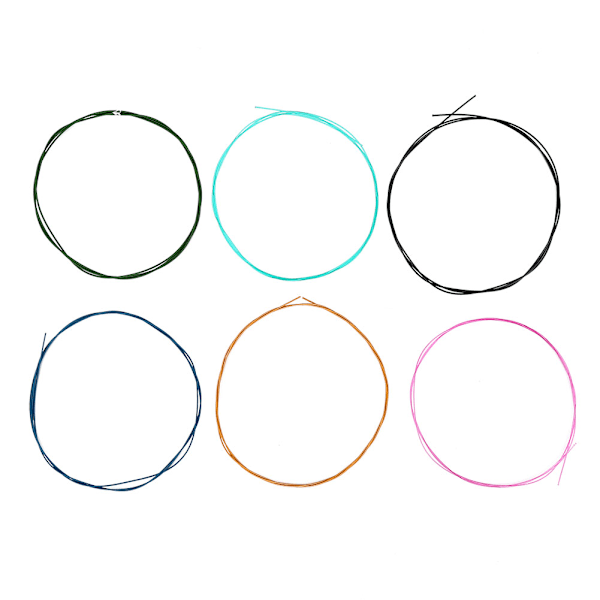 6 stk/sett fargerik normal spenning legering nylon streng for klassisk gitar
