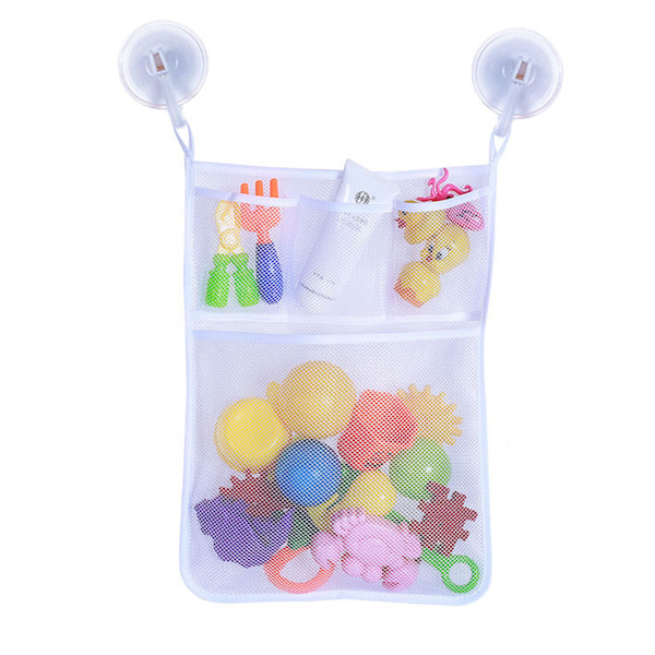 Badekar Bruser Badelegetøjs Opbevaringsnet - Baby Legetøjsnet + GRATIS 2 Robuste Klæbehooks