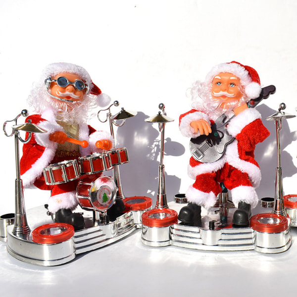 Jul Elektrisk Vintage Saxofon Dansande Musik Jultomte