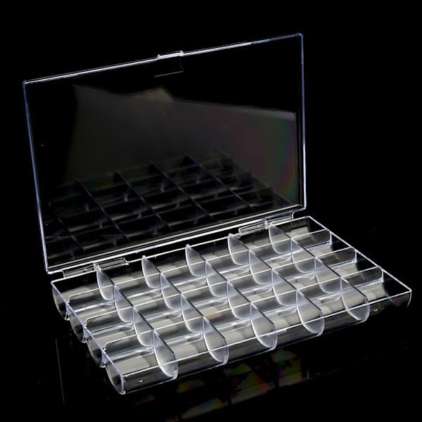 Transparent nagelkonst dekoration förvaringslåda nagel flash