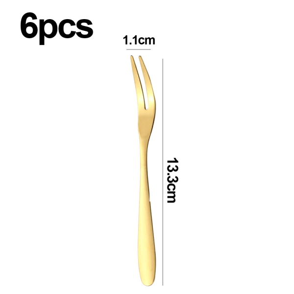 6 stk. gafler, minigaffel til østers og skaldyr, forretter
