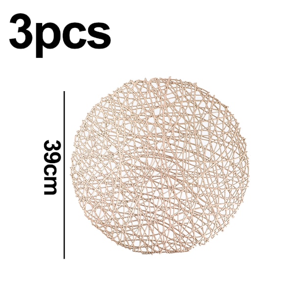 Pladser til middagsbord Metallic Hollow Out Line Circle