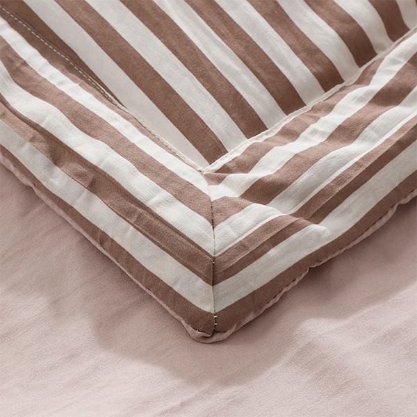 Tvättad Brun Rand Sommar Luftkonditionering Comforter Quilt Täckfilt (M)