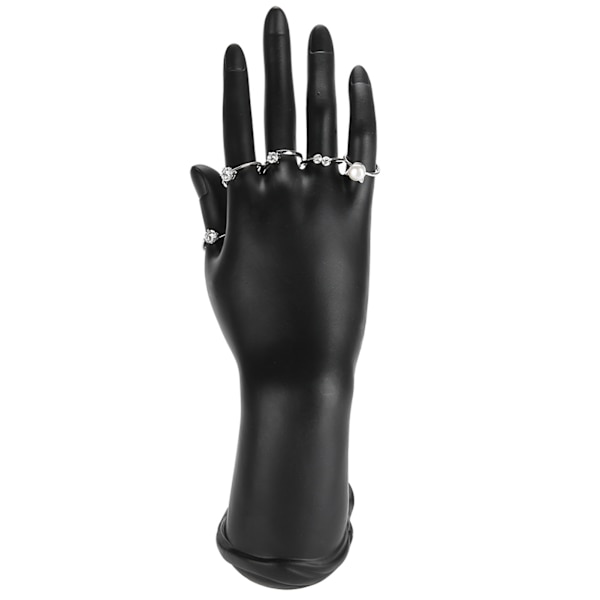 Resin Mannequin Hånd Finger Smykker Ring Armbånd Display Holder Stativ (Resin Sort)