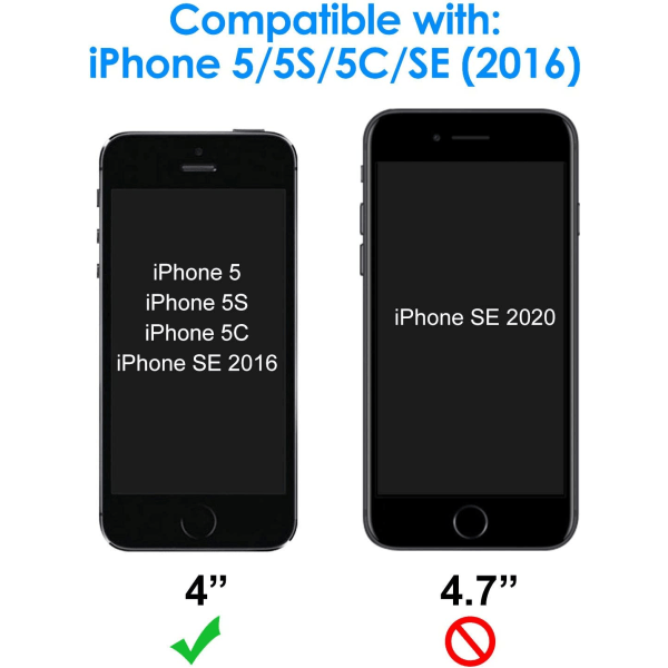 Näytönsuoja iPhone SE 2016:lle (ei 2020), iPhone 5s,