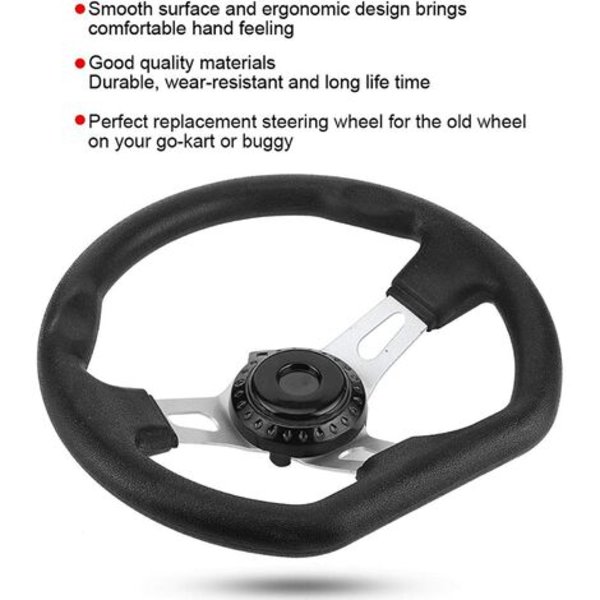 270mm Go-Kart -ohjauspyörä Buggy Go-Kart -kilpa-autoon