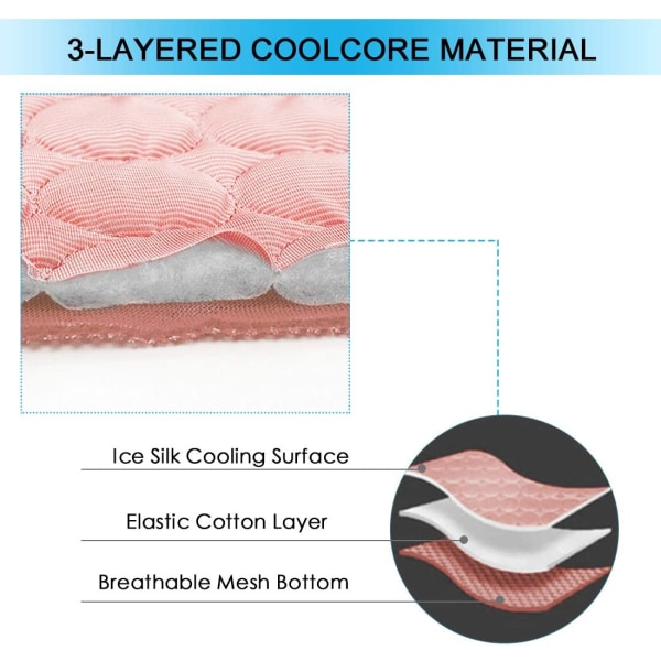 Selvkølende hundemåtte til kæledyr, vaskbar sommer kølepude