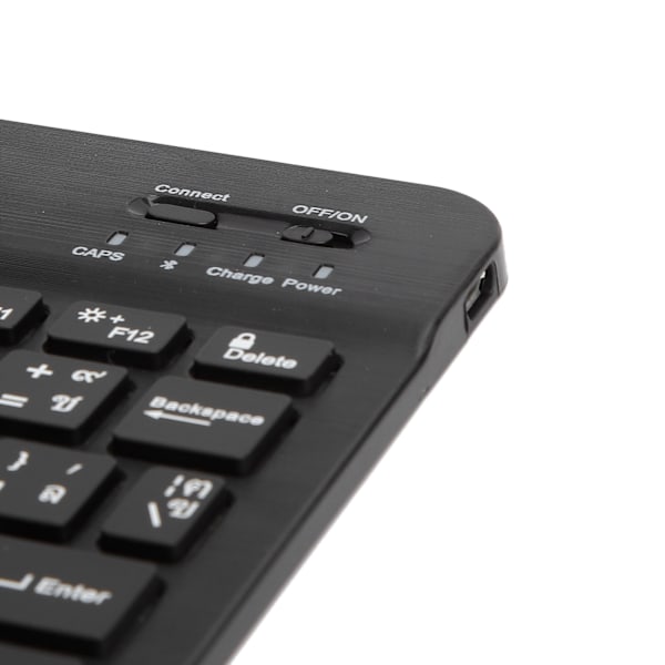 Trådlöst Bluetooth-tangentbord 10 tum med RGB-bakgrundsbelysning Fyrkantig tangenthatt för telefon Surfplatta Svart Thailändska