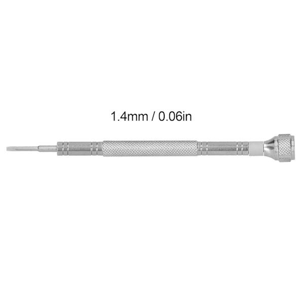Rak skruvmejsel med rakt spår, bärbar, exakt, för reparation av klockor och smycken, 1,4 mm / 0,06 tum