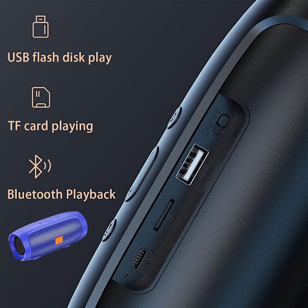 Bluetooth-högtalare Bluetooth Audio Outdoor Bärbar Plug-in Subwoofer Dubbelhögtalare Smart Speaker