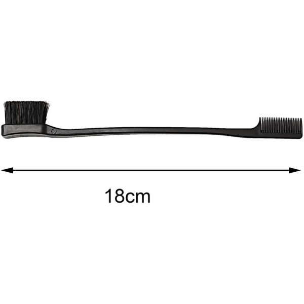 2 stk. Edge Control Hårbørste Dobbeltsidet Edge Børster (Pink
