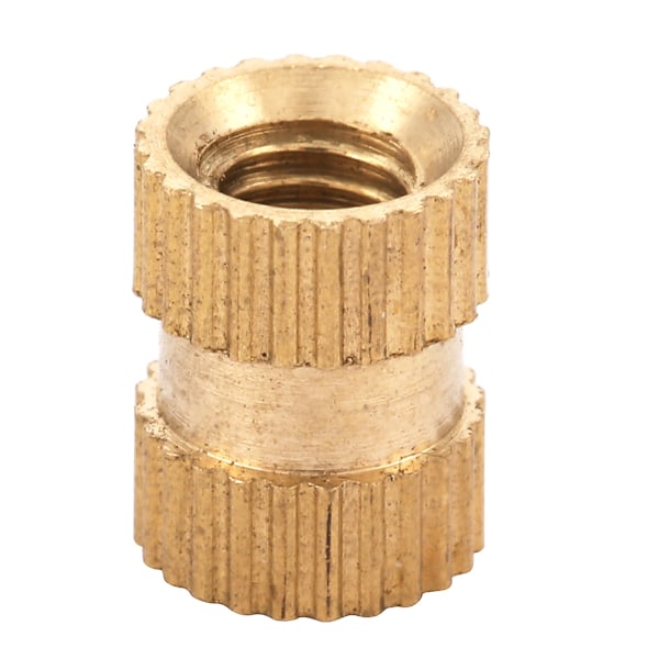 M4 Blind Hole Single Pass Messing Innsats Innebygd Knurlet Mutter (M4*7*6.3 20stk)