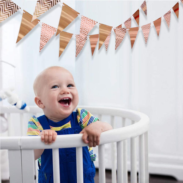 4Set Hot Gold Triangle Flag Pennant Banner Bunting Party