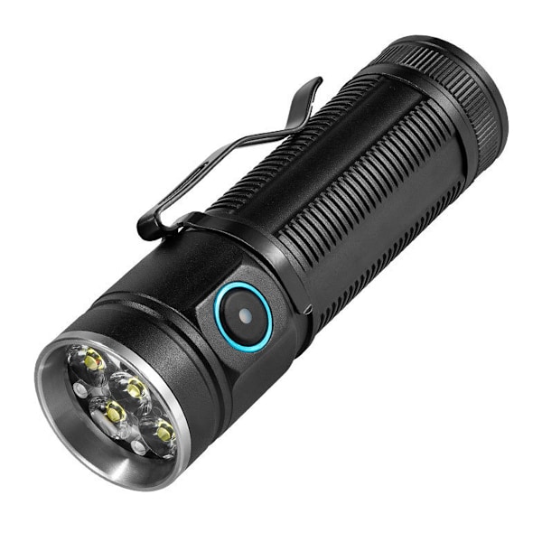 Taktisk Ficklampa Uppladdningsbar, Kompakt Magnetisk Enkel Portabilitet, Superstark 3000 Lumen Max Effekt, med Minnesfunktion & USB-C Laddning,