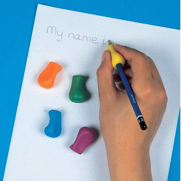 Ergonominen kynäteline erilaisille kynille, 10 kpl lasten kynätelineitä lasten käsinkirjoitukseen, lasten kynäpidike, ergonominen silikonikynä