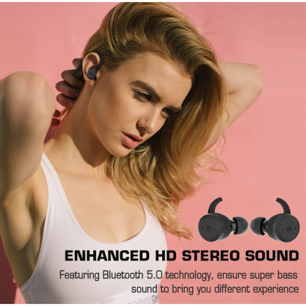APEKX Bluetooth-kuulokkeet, langattomat nappikuulokkeet latauksella