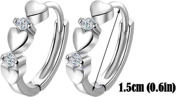 Øreringe, Hjerte Hoop Øreringe, Små Hoop Søde Øreringe til Kvinder Piger